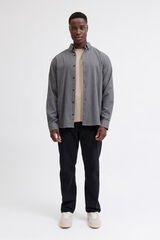 JJ REBEL Camisa cl&aacute;sica sarga gris