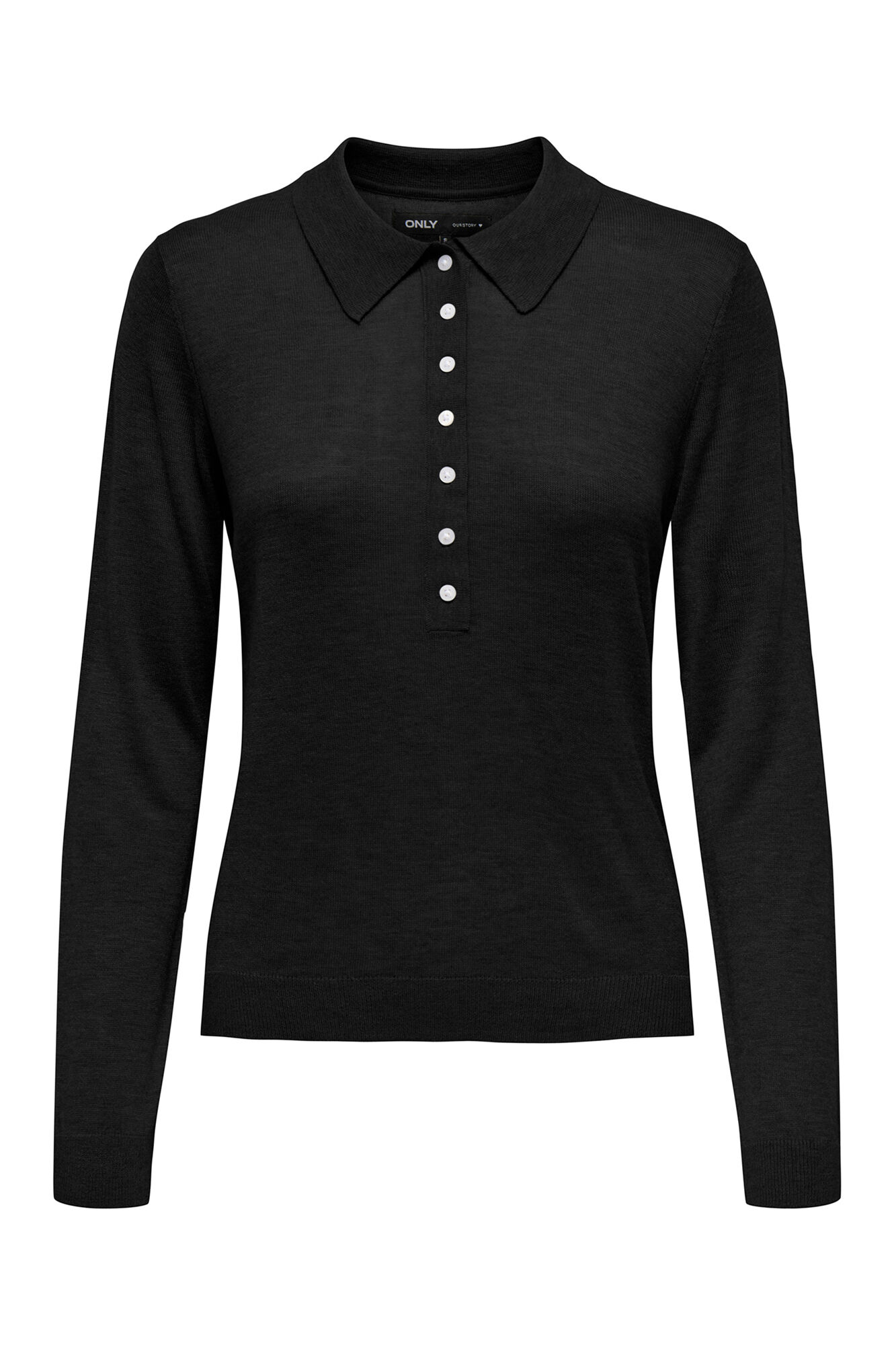 Only Polo de punto manga larga