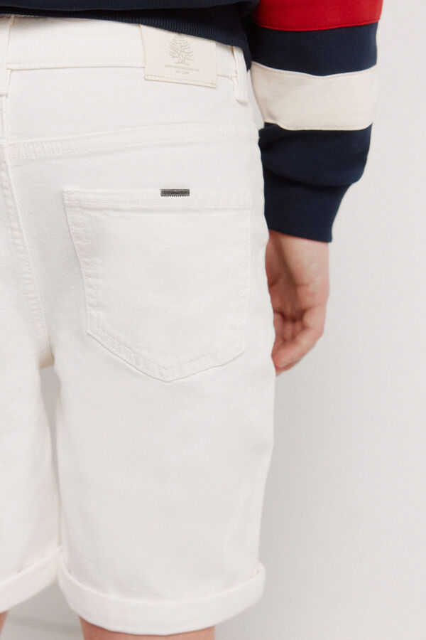Springfield Kids Bermuda denim para ni&ntilde;o blanco