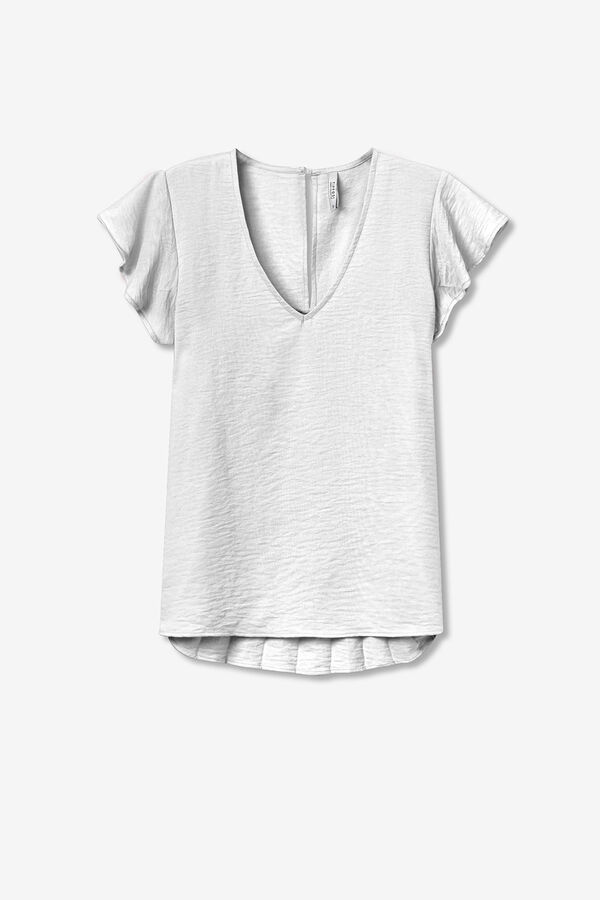 Tiffosi Blusa com Babado branco