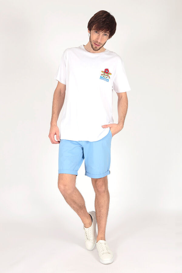 Brave Soul Camiseta estampada en espalda blanco