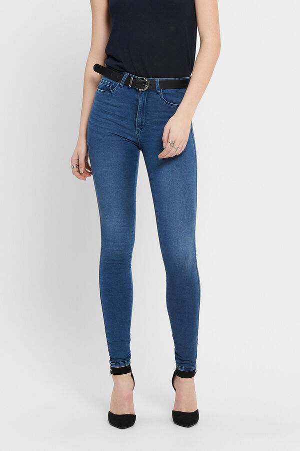 Springfield Jeans cigarro e cintura média azulado