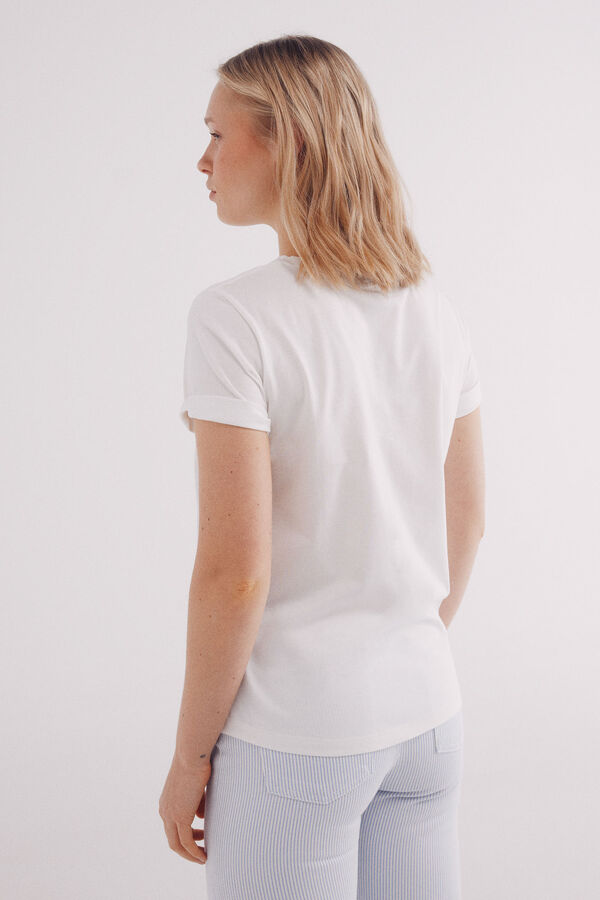 Springfield Camiseta "Eu sou de verdade, baby..." cru