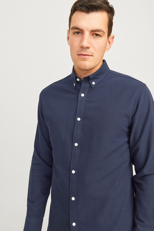 JJ REBEL Camisa formal manga larga azul