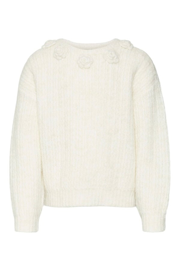 Vero Moda Girl Camisa com detalhe de flor cinzento