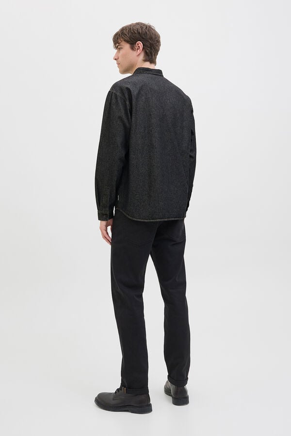 JJ REBEL Camisa regular fit denim negro
