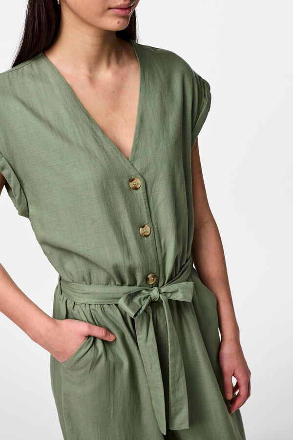 Pieces Mono largo sin mangas. verde