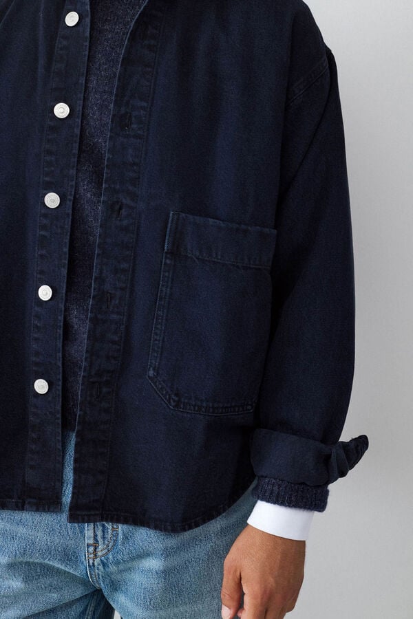 Balmohk Sobrecamisa denim negro