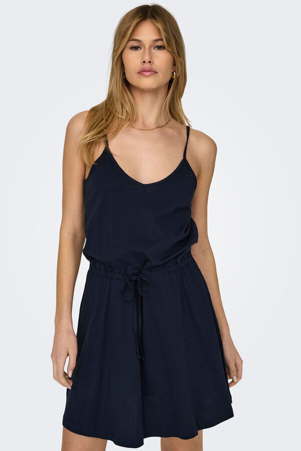 Only Vestido corto tirantes azul
