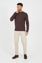 Brave Soul Jersey cuello redondo marr&oacute;n