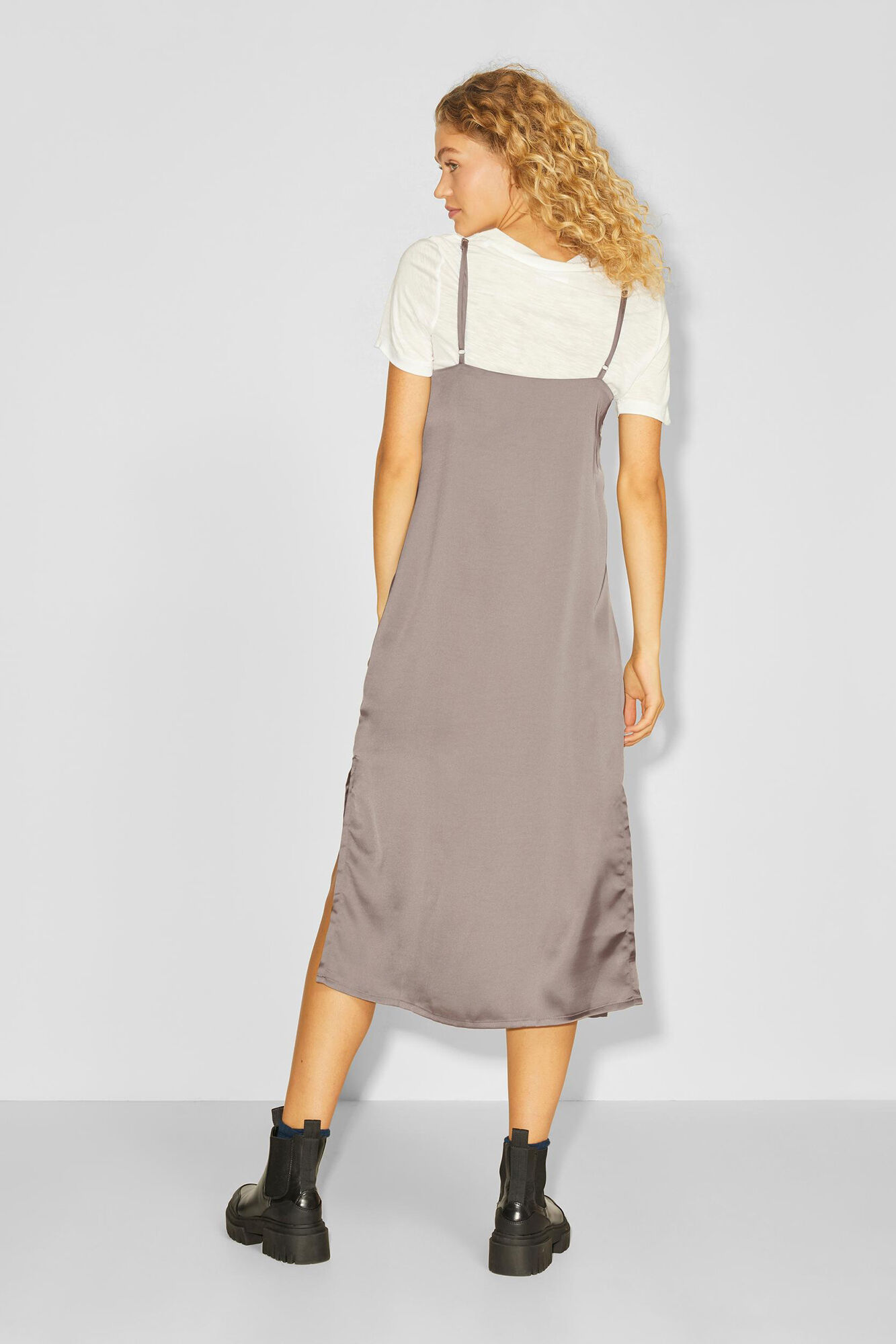 Jack & Jones Vestido midi satinado de tirantes