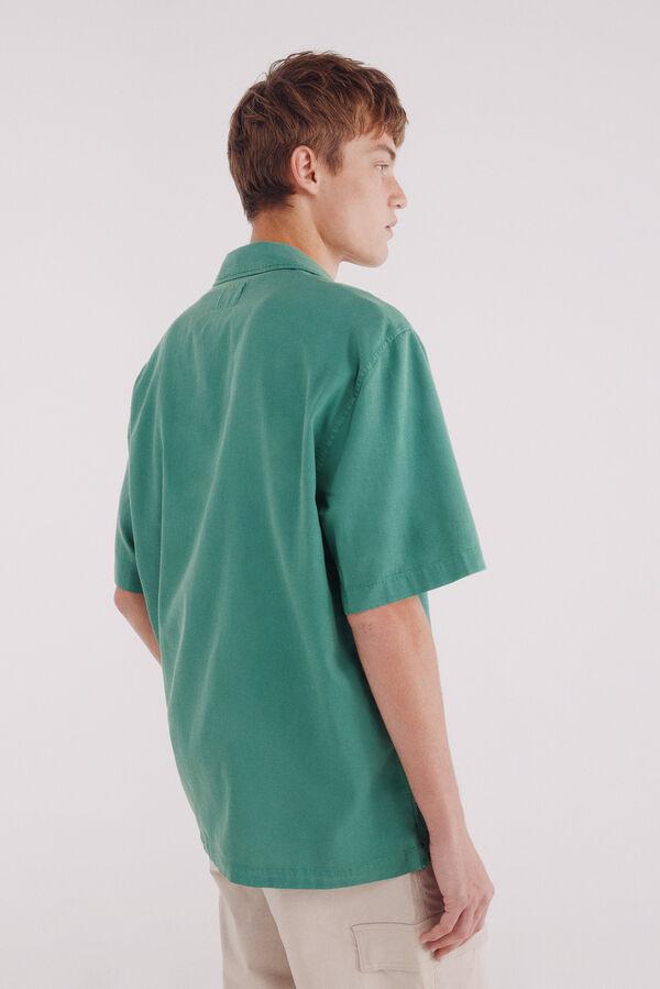 Springfield Camisa de manga curta Tencel verde