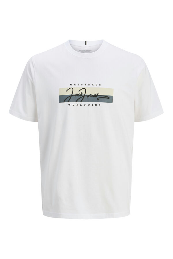 Jack & Jones PLUS T-shirt relaxed fit Plus branco