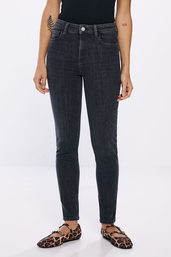 Springfield Jeans slim cropped gris