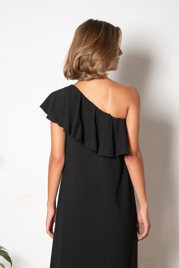 Cul Sac Vestido comprido assim&eacute;trico preto
