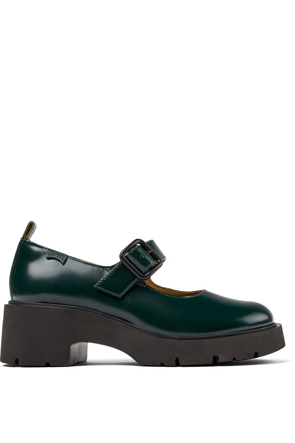 Camper Merceditas de piel para mujer verde