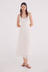 Springfield Vestido midi estructura tirantes finos amarillo