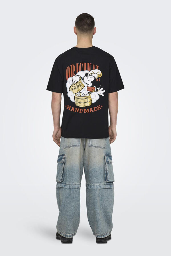 Only & Sons Camiseta disney mickey negro