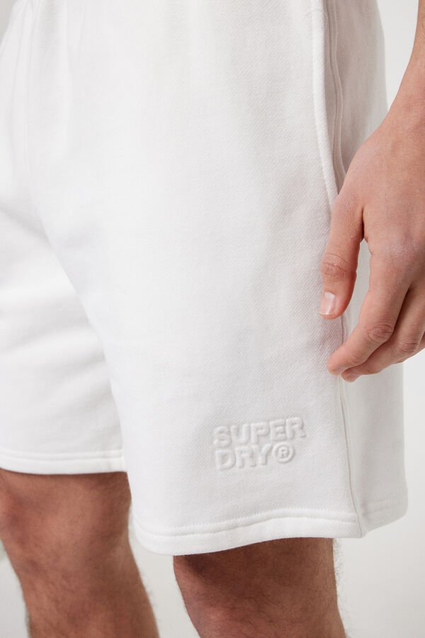 Superdry Bermuda jogger Loose Fit blanco