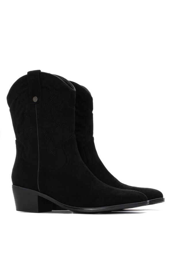 XTI Botin Cowboy Bordado negro