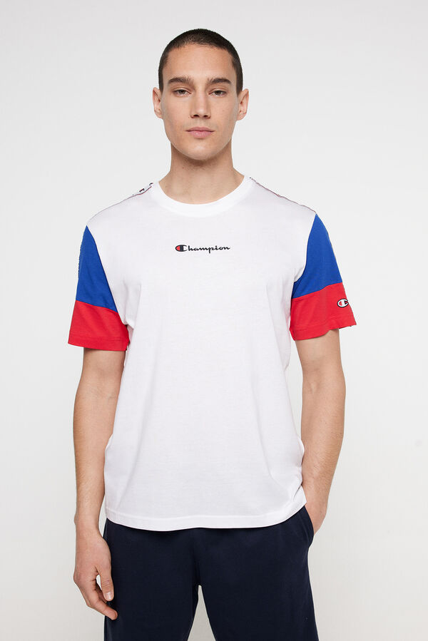 Champion T-shirt manga curta de homem branco