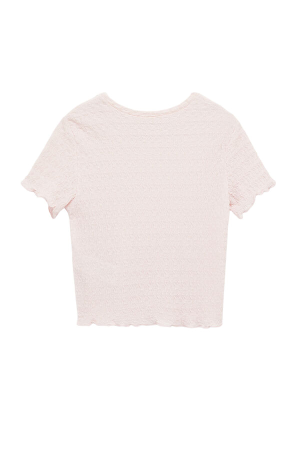 Koton T-shirt crop de manga curta rosa