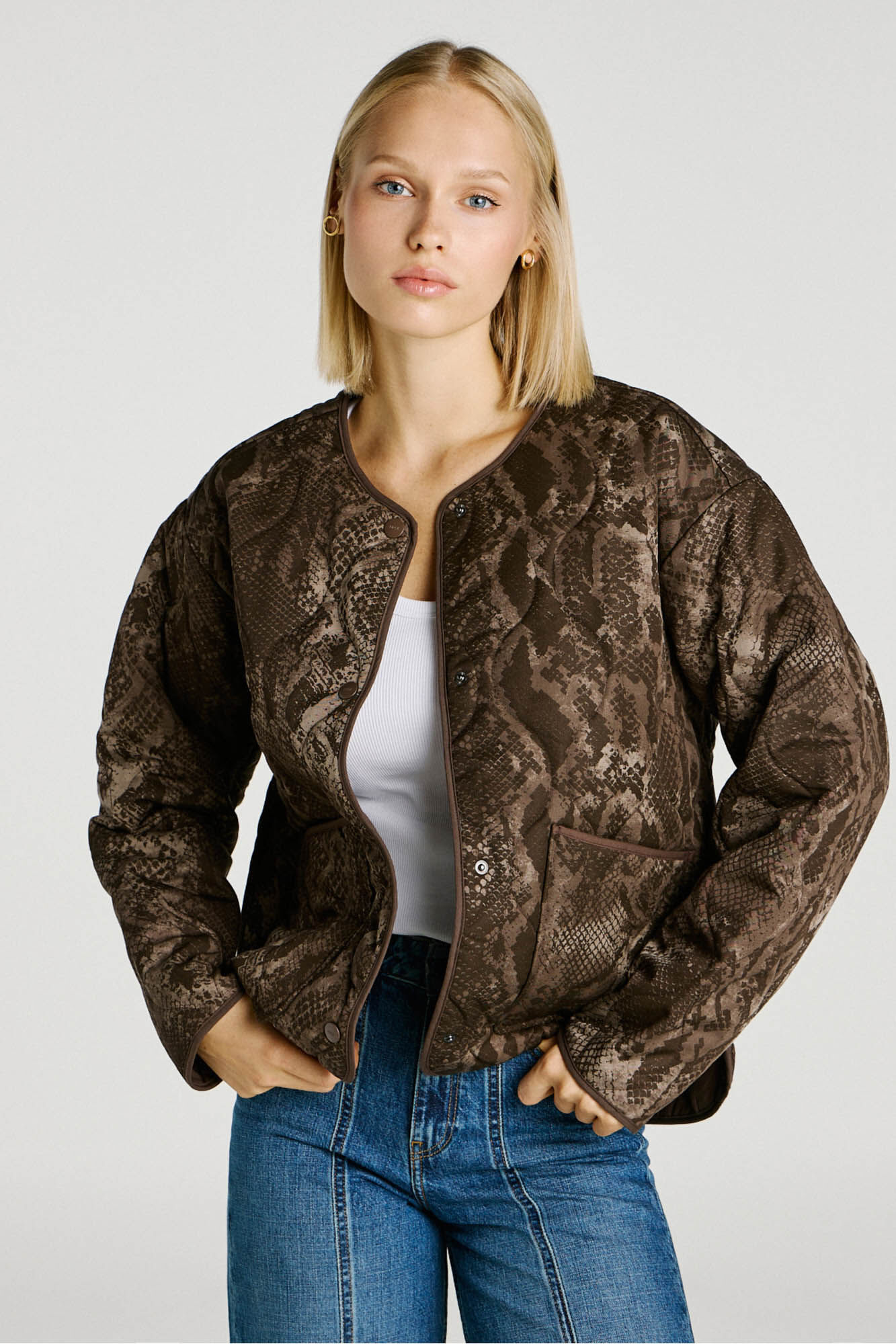 Jack & Jones Cazadora estampada reptil