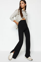 Trendyol Pantal&oacute;n flare negro