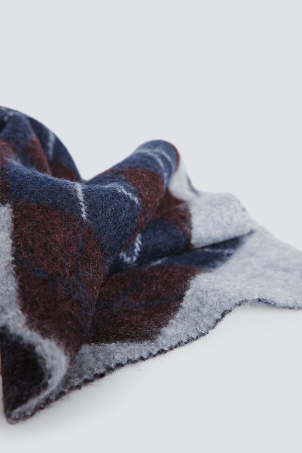 Springfield Bufanda jacquard rombos gris