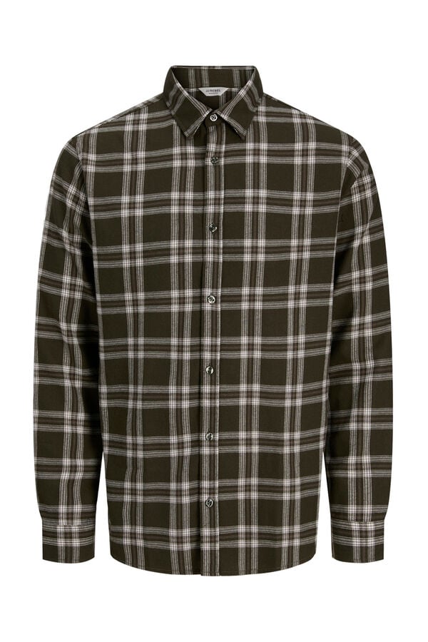 JJ REBEL Camisa xadrez regular fit verde