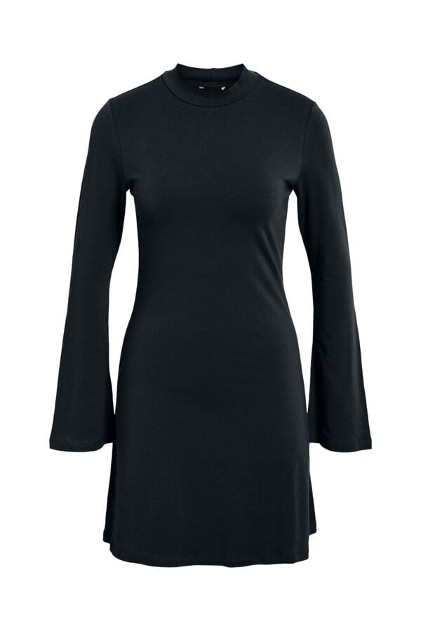 Noisy May Vestido curto de manga comprida preto