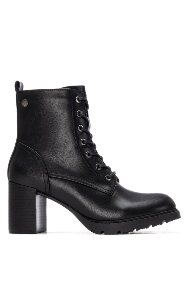 XTI Botin De Tac&oacute;n Con Cordones negro