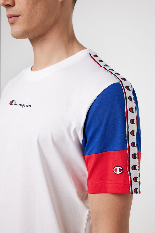 Champion T-shirt manga curta de homem branco