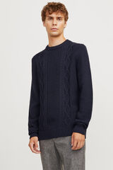 JJ REBEL Jersey b&aacute;sico Regular Fit azul