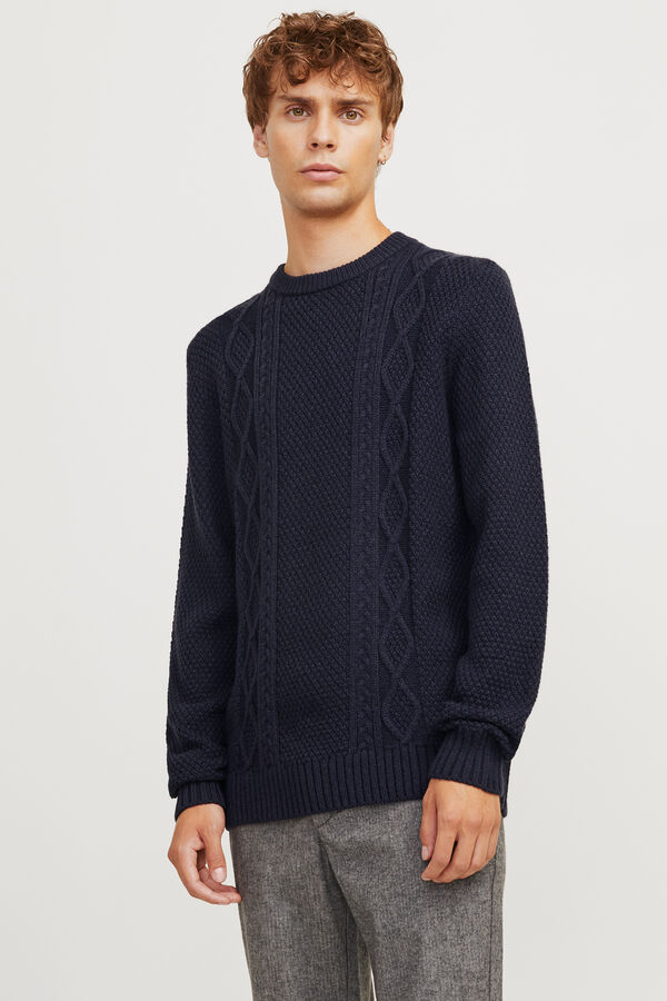 JJ REBEL Jersey b&aacute;sico Regular Fit azul