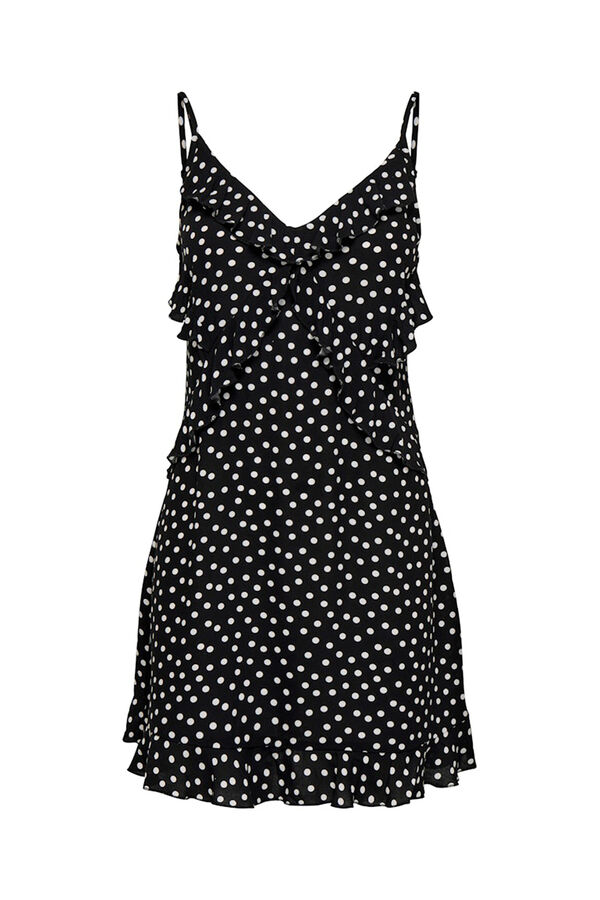 Only Vestido curto de al&ccedil;as preto