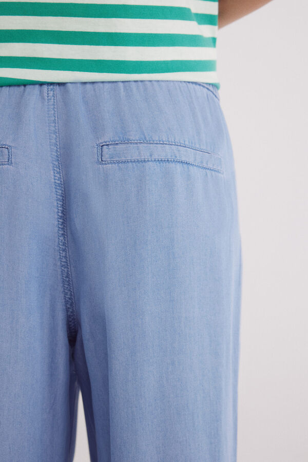 Springfield Calça jogger Tencel azul