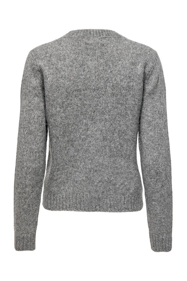 JDY Camisola de gola redonda cinzento