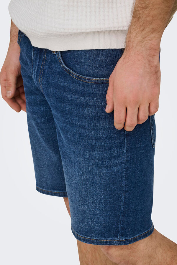 Only & Sons Bermuda de ganga azul