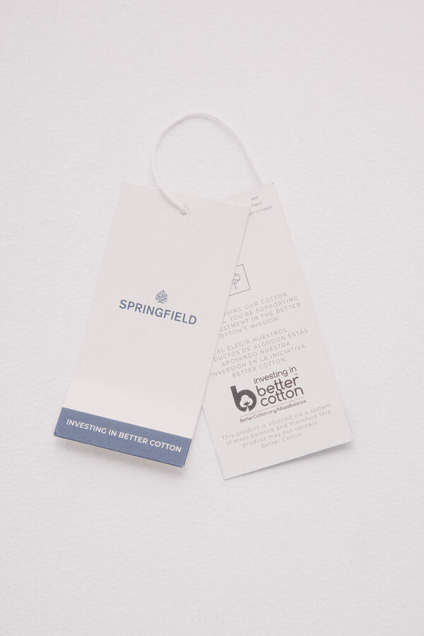 Springfield Camisa bordada com babados azul