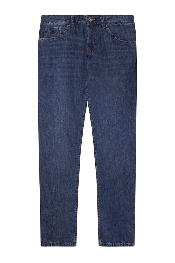 Springfield Jeans regular muito leves lavagem média-escura azulado