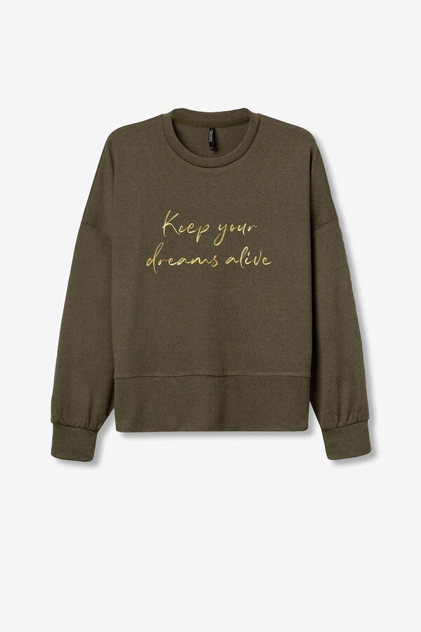 Tiffosi T-shirt de manga comprida com bot&otilde;es verde