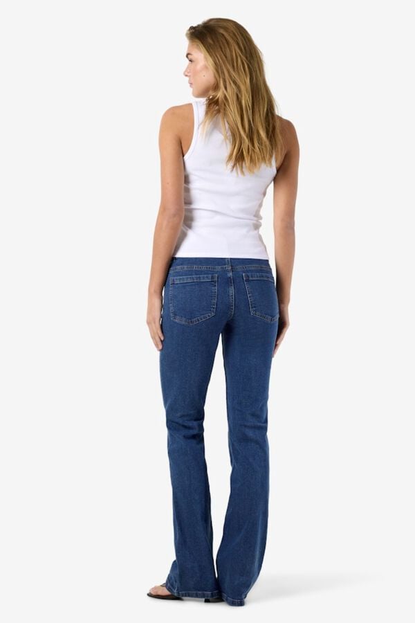 Noisy May Jeans bootcut com bolsos frontais azul