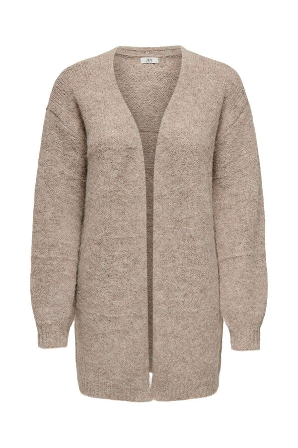 JDY Cardigan liso de manga larga nude