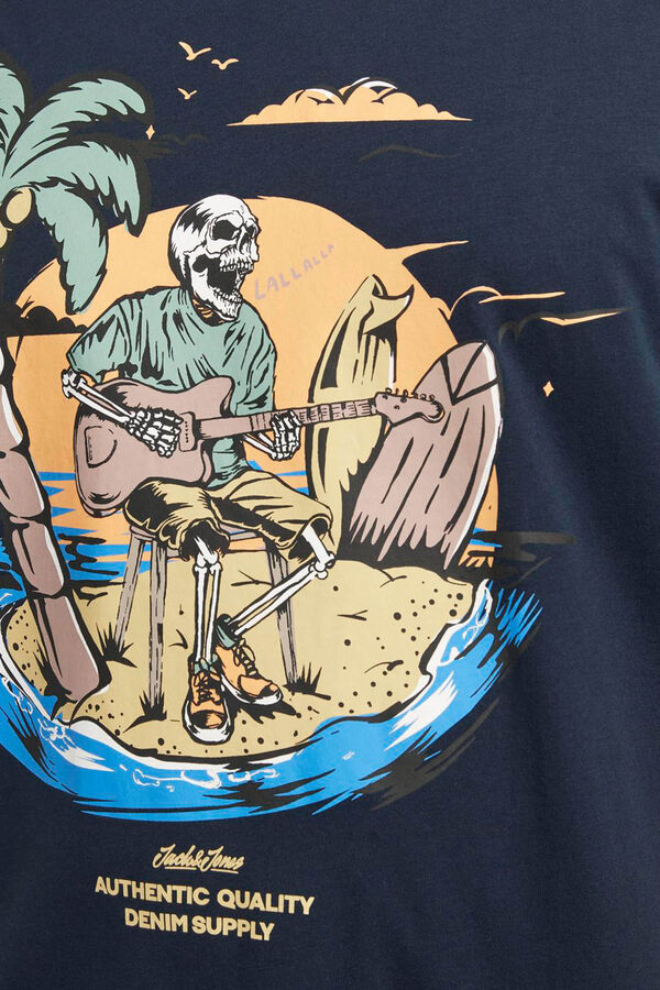 Jack & Jones PLUS Camiseta est&aacute;ndar fit Zion Plus azul