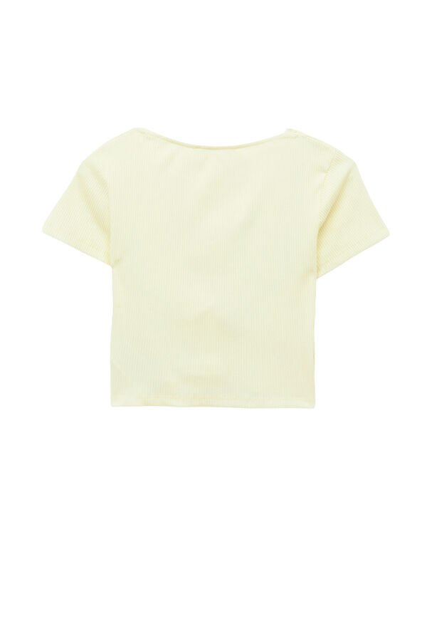 Koton T-shirt gola em bico manga curta estampado