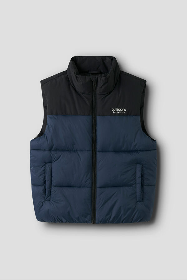 Name It Colete acolchoado infantil azul