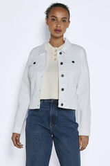 Noisy May Casaco branco denim branco
