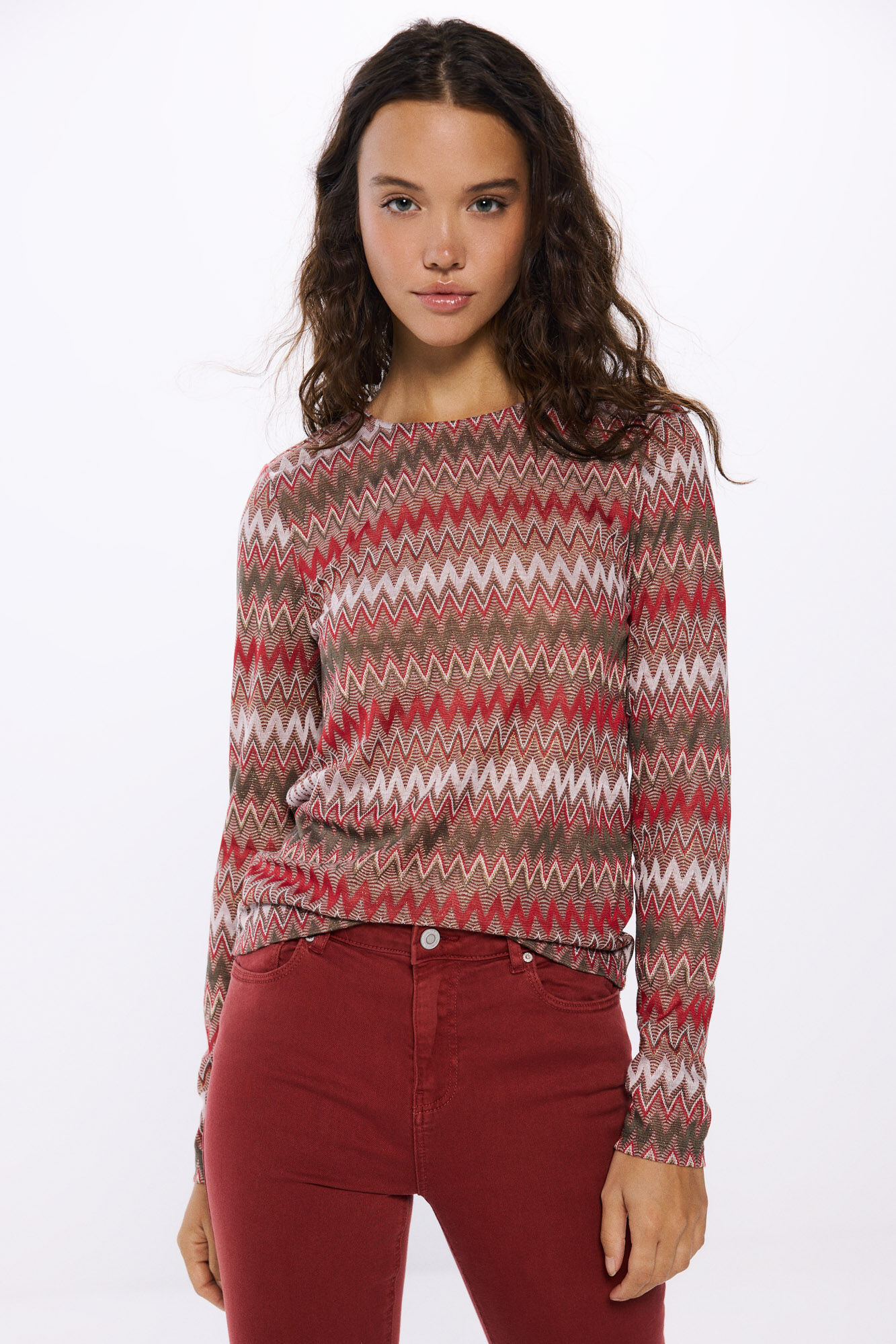 Springfield Camiseta cenefas zigzag