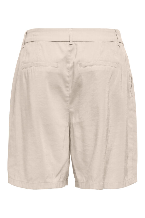 Only Bermudas largas com pinças cinzento